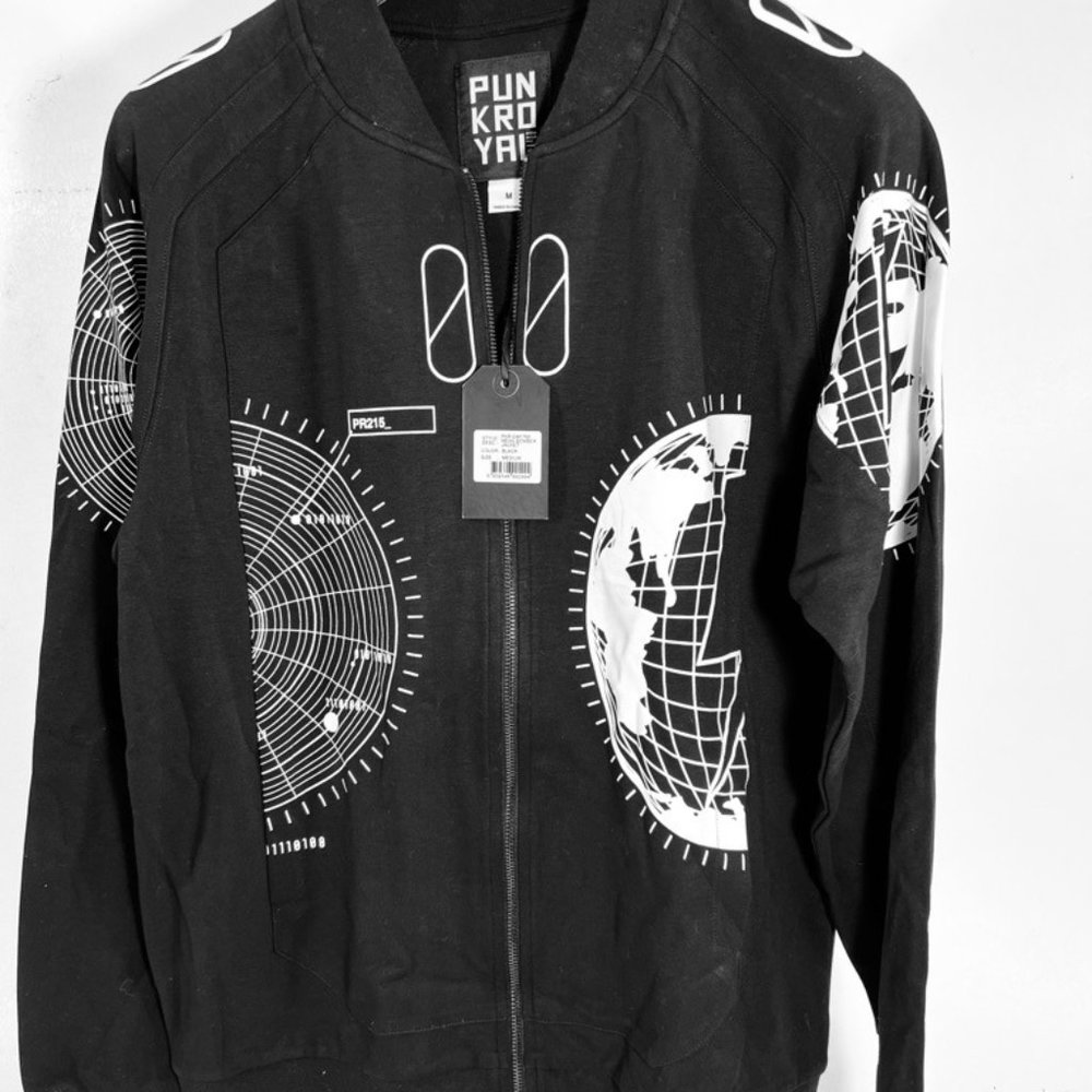 Mens Punk Royal Designer Zip Up Size Medium